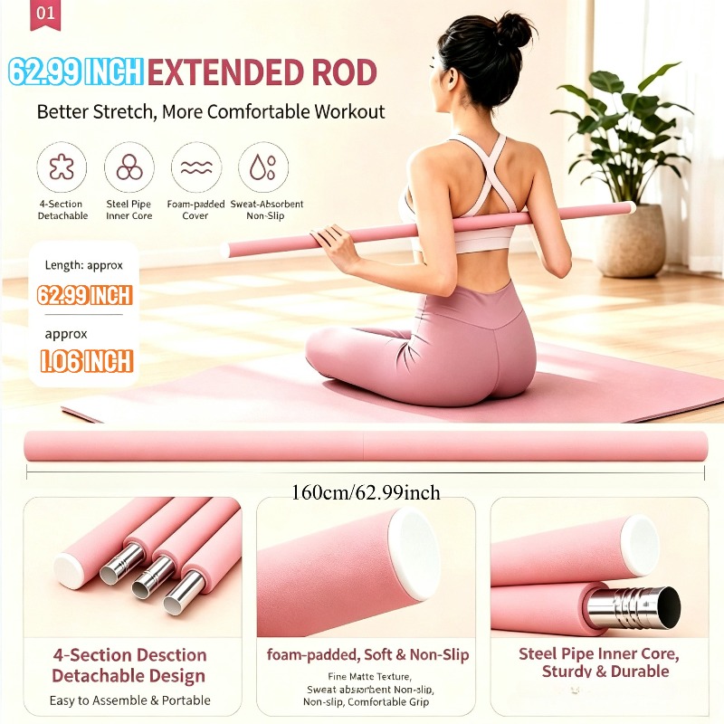 Bâton d'étirement détachable p - Home Gym Yoga avis et prix